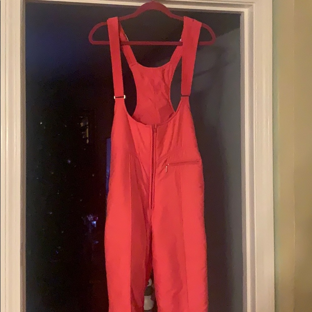 Vintage Pink Snow Pant Overalls